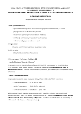1. Regulamin oraz zasady Mistrzostw klas I-III