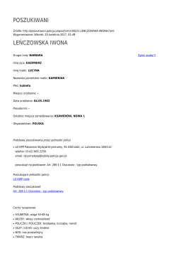 Generuj PDF - Poszukiwani