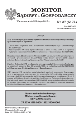 MSiG – postanowienie o ogłoszeniu upadłości