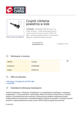 Czujnik ciśnienia powietrza w kole