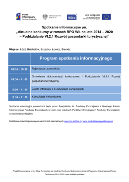 Program spotkania informacyjnego