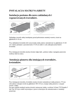 INSTALACJA SIATKI NA KRETY