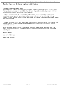 Turniej Pięknego Czytania w płońskiej bibliotece