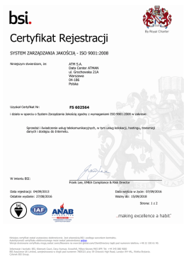 Certyfikat Rejestracji