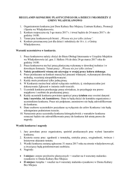 Regulamin konkursu plastycznego &ldquo;Wiosna nie tylko jest