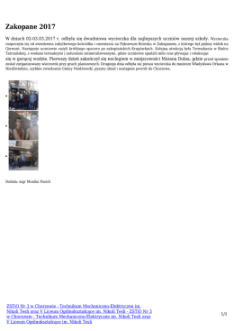 ZSTiO Nr 3 w Chorzowie - Technikum Mechaniczno