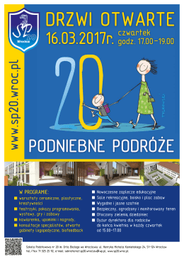 16.03.2017r. - Szkoła Podstawowa nr 20 we Wrocławiu.