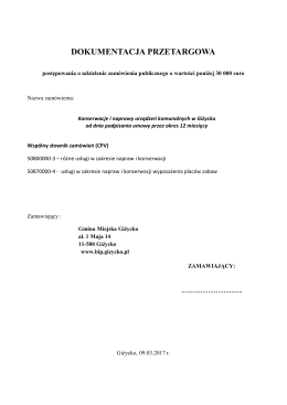 dokumentacja przetargowa
