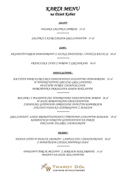 KARTA MENU