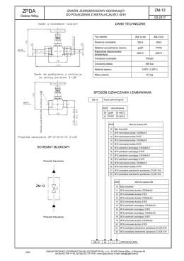 Ostrów Wlkp. DANE TECHNICZNE ZM-12 SCHEMAT