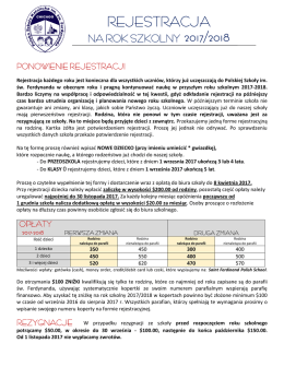 Rejestracja 2017-2018 - Polska Szkoła Katolicka im. Św