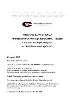program konferencji