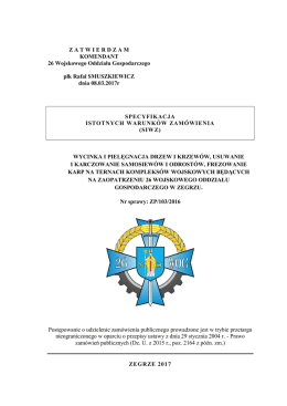 Specyfikacja - 26 WOG :: Aktualności