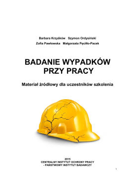 „Badanie wypadków przy pracy” (2016 r.) – podręcznik