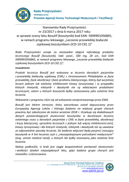 Stanowisko Rady Przejrzystości nr 23/2017 z dnia 6 marca 2017