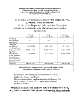 więcej. - Zespół Szkół im. Jana Pawła II w Suchej Beskidzkiej