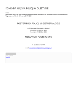 Generuj PDF - Komenda Miejska Policji w Olsztynie