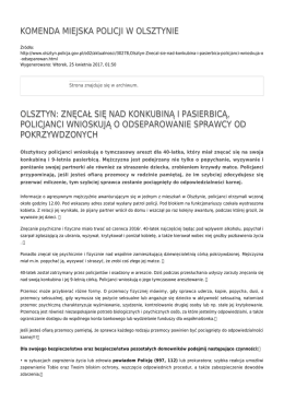 Generuj PDF - Komenda Miejska Policji w Olsztynie