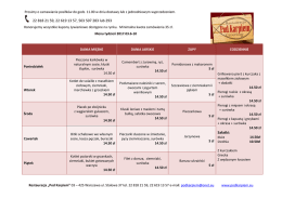 Menu Tygodniowe