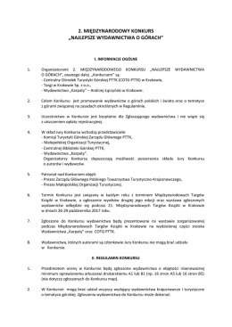 Regulamin - Targi Książki w Krakowie