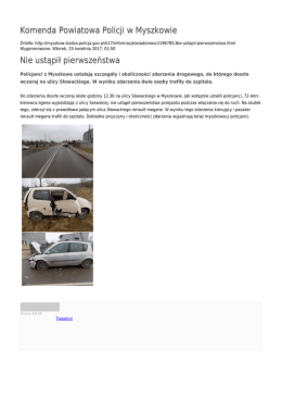 Generuj PDF - Komenda Powiatowa Policji w Myszkowie