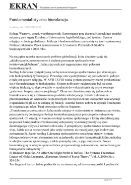 Fundamentalistyczna biurokracja.