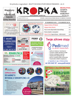 Wydanie 1 - KROPKA &ndash; Gazeta Twojej Dzielnicy