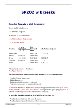 SPZOZ w Brzesku