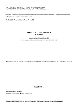 Generuj PDF - Komenda Miejska Policji w Kaliszu