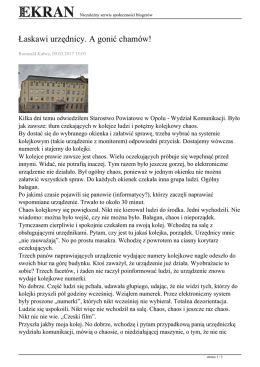 Łaskawi urzędnicy. A gonić cham&oacute;w!