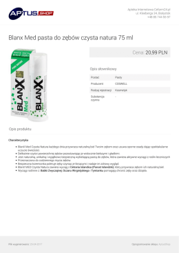 Blanx Med pasta do zęb&oacute;w czysta natura 75 ml