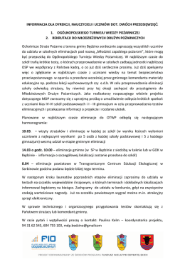 Informacja dla szkół - zs