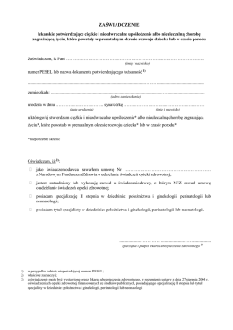 zaświadczenie