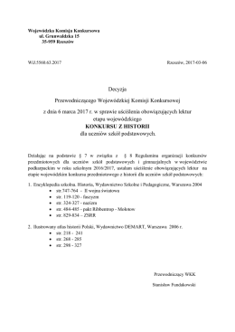 Konkurs z historii dla uczniów szkół podstawowych.