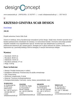 krzesło ginevra scab design