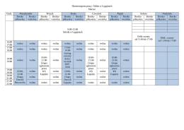 Harmonogram pracy Orlika w Łęgajnach Marzec Godz