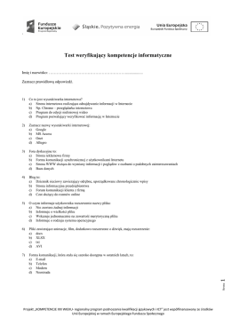 Test umiejętności komputerowych