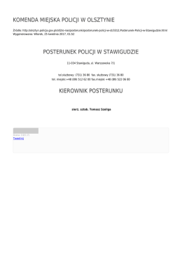 Generuj PDF - Komenda Miejska Policji w Olsztynie
