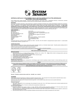 instrukcja instalacji i uruchomienia czujki 2251ctle (coptir) 2251tle