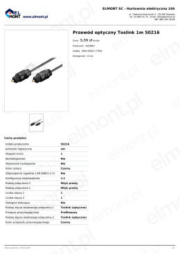 Przewód optyczny Toslink 1m 50216