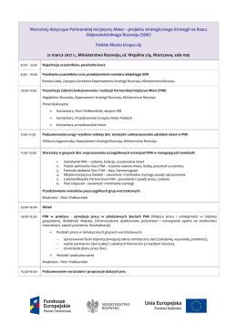 Wstępny program warsztatów