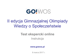 instrukcją do testu eksperckiego online