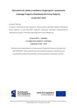 Zaproszenie spotkanie konsultacyjne