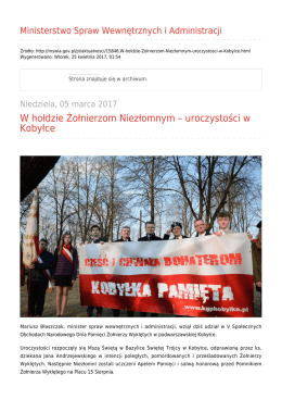 uroczystości w Kobyłce - Ministerstwo Spraw Wewnętrznych i