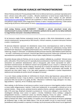 naturalne kuracje antynowotworowe