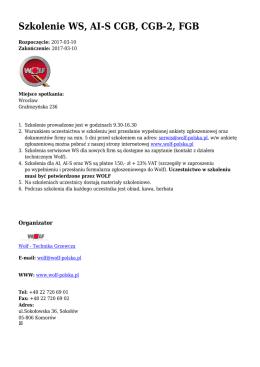 Szkolenie WS, AI-S CGB, CGB-2, FGB