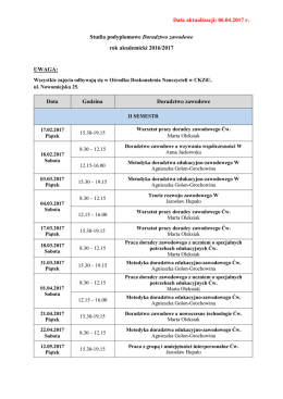 PLAN - O Ośrodku