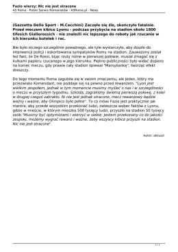 Wersja PDF - AS Roma.pl