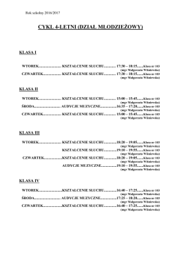 plan zajęć teoretycznych