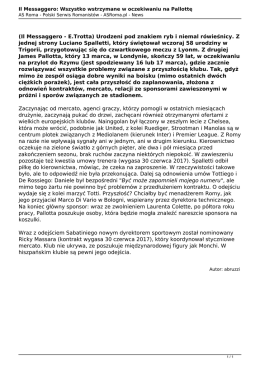 Wersja PDF - AS Roma.pl